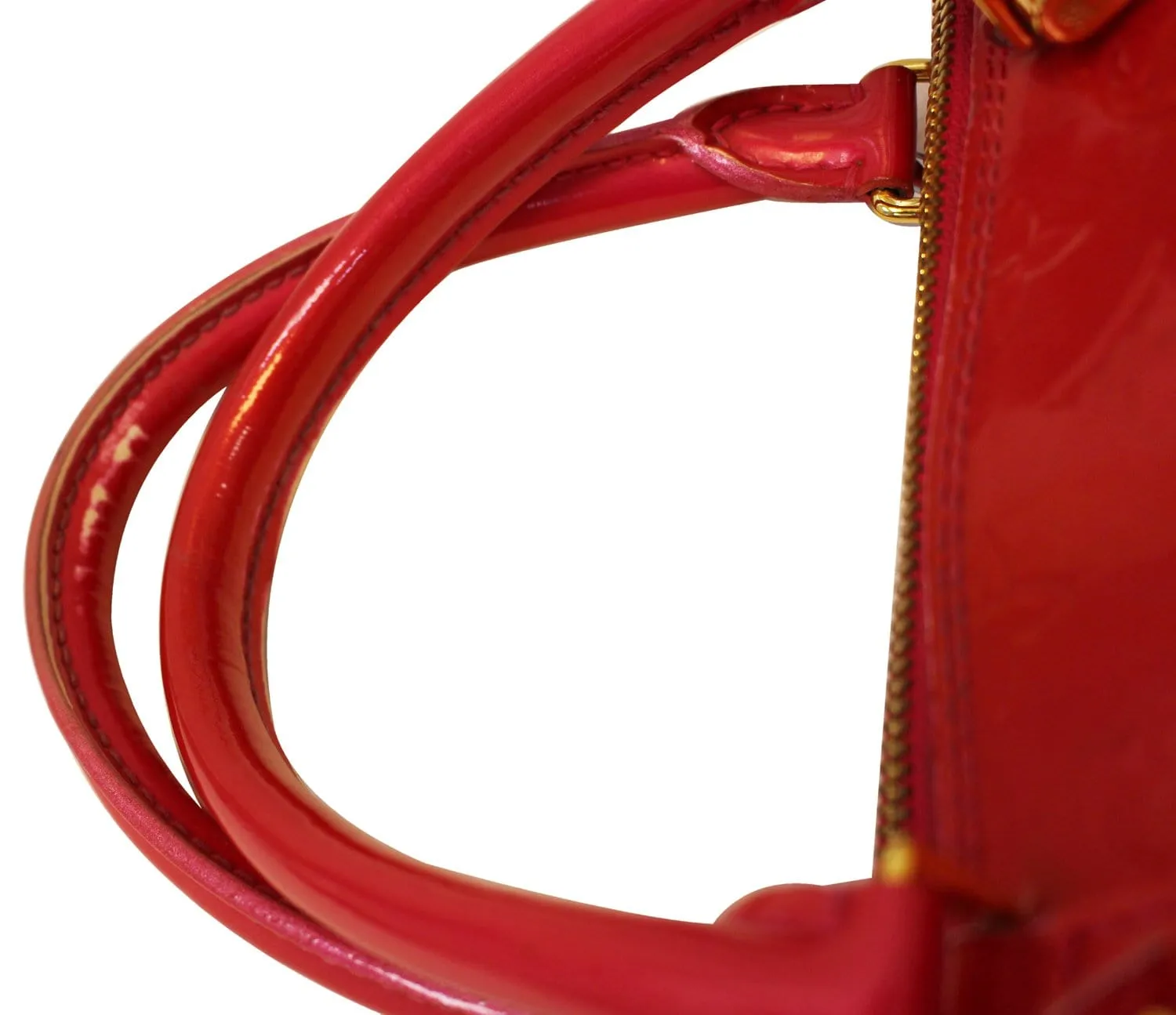 LOUIS VUITTON Vernis Leather Alma GM Pink Handbag