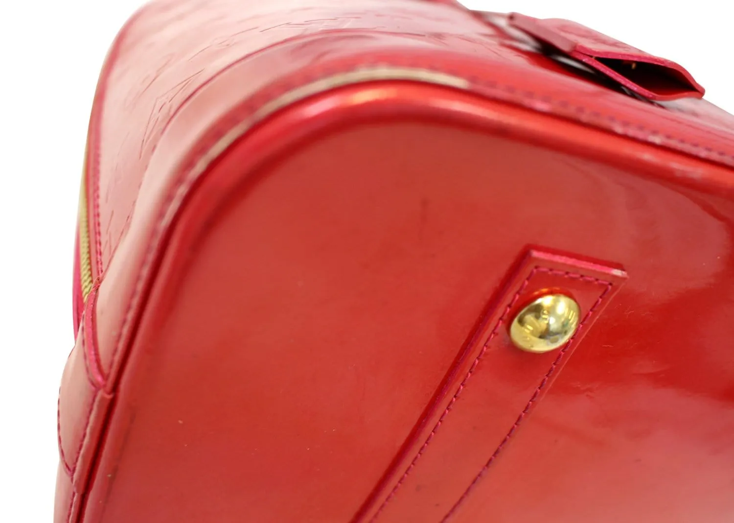 LOUIS VUITTON Vernis Leather Alma GM Pink Handbag