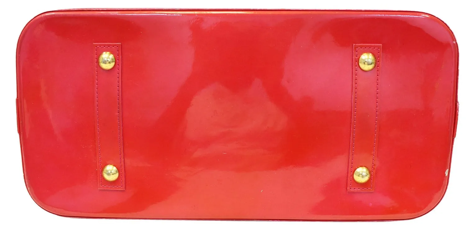 LOUIS VUITTON Vernis Leather Alma GM Pink Handbag
