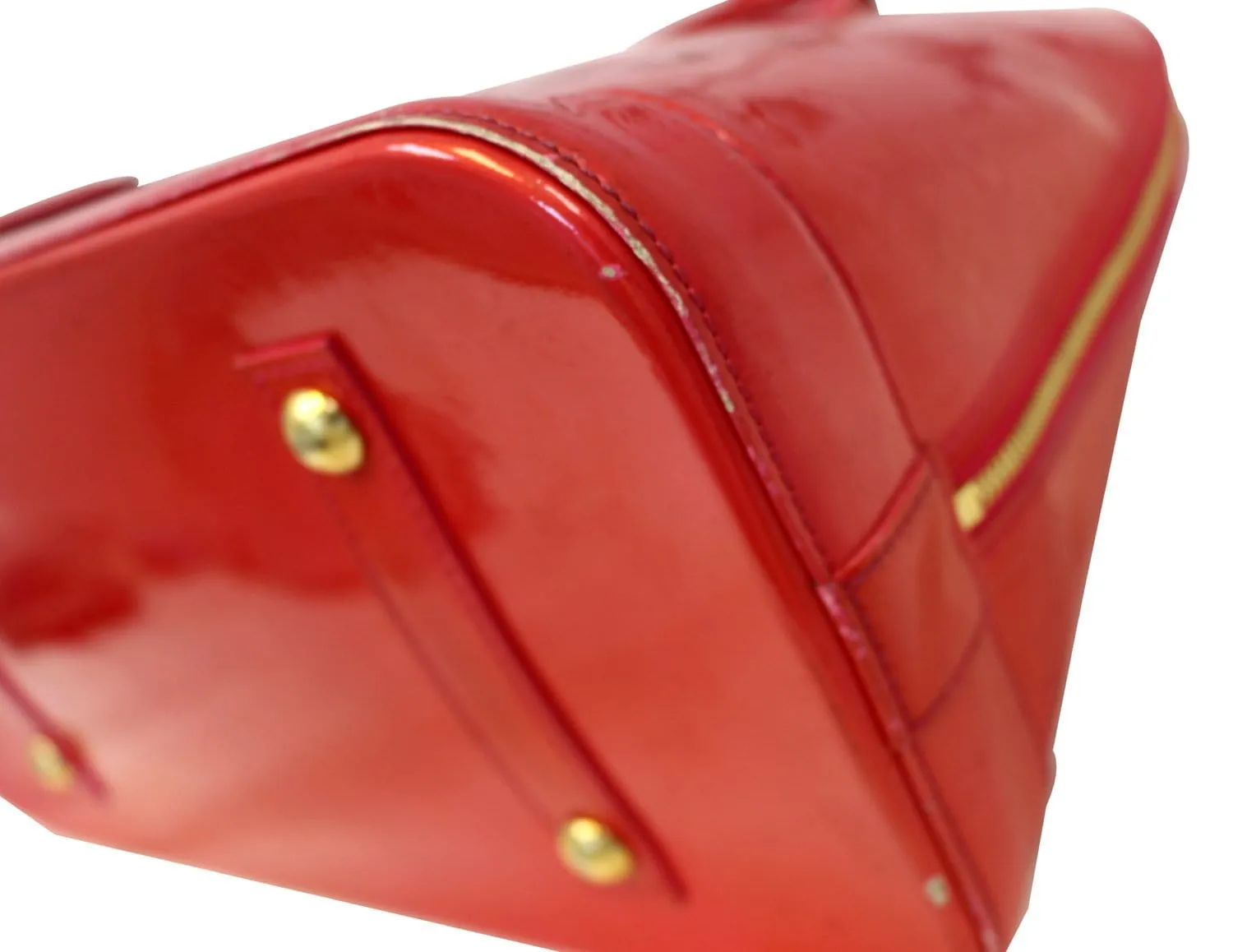 LOUIS VUITTON Vernis Leather Alma GM Pink Handbag