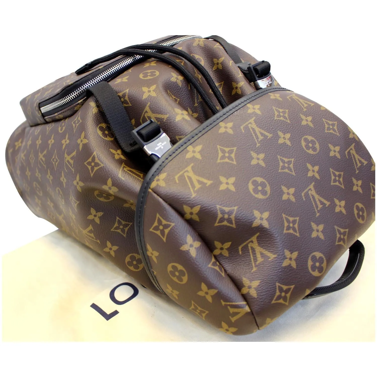 LOUIS VUITTON Zack Monogram Macassar Canvas Backpack Bag