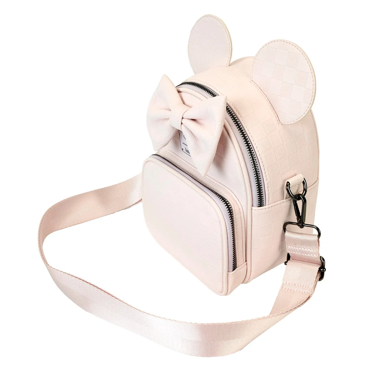 Loungefly Disney Minnie Checkered Texture Convertible Crossbody Bag