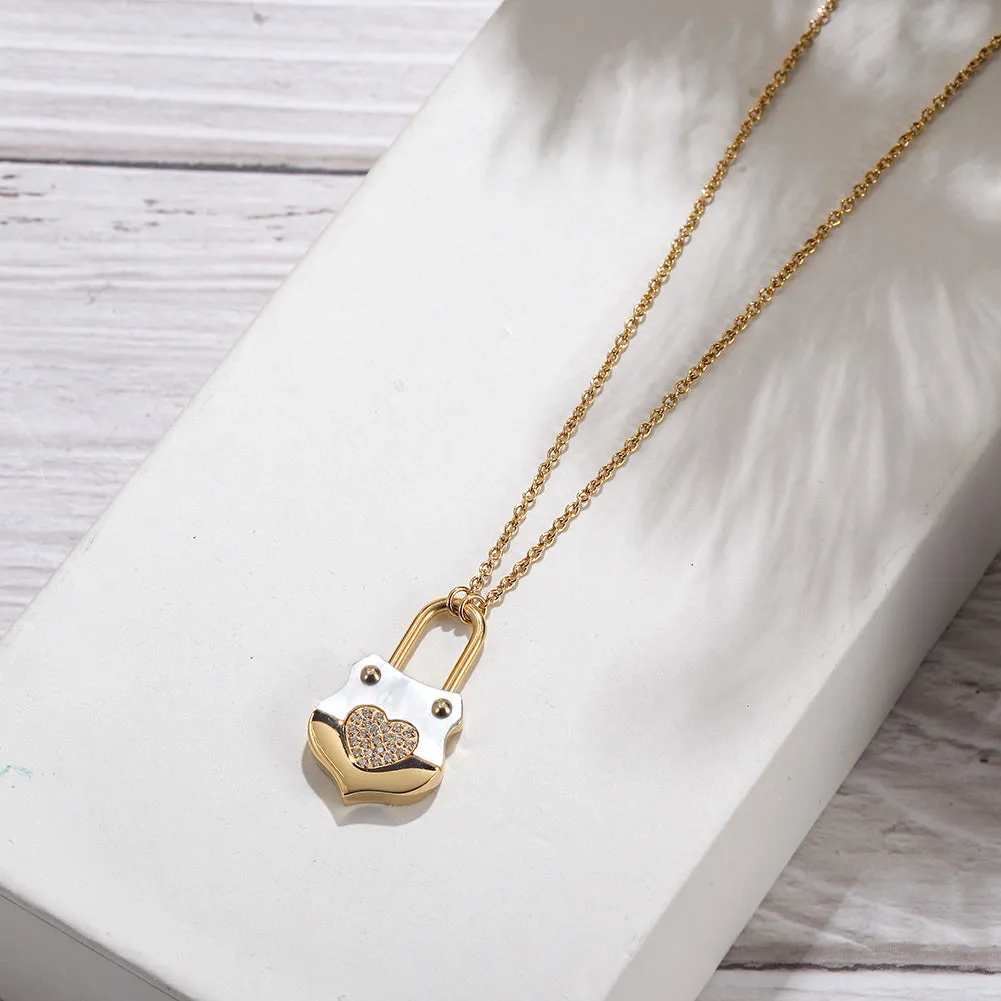 Love handbag necklace-NSSN783ST