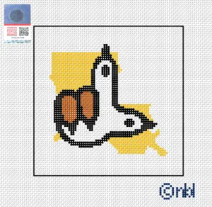 LSU Needlepoint Canvas- 4 inch square