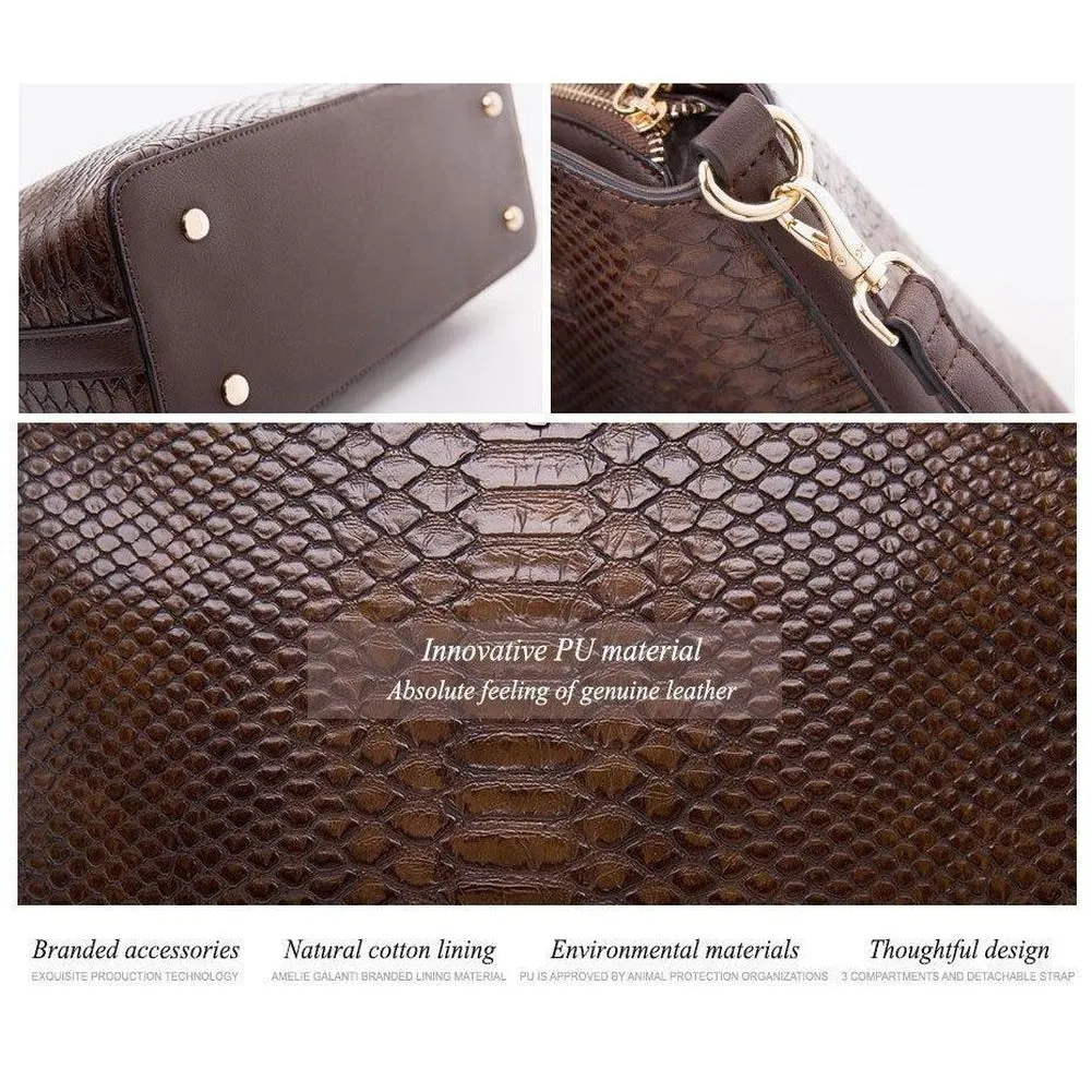 <bold>Satchel / Crossbody Bag  <br>Vegan-Leather