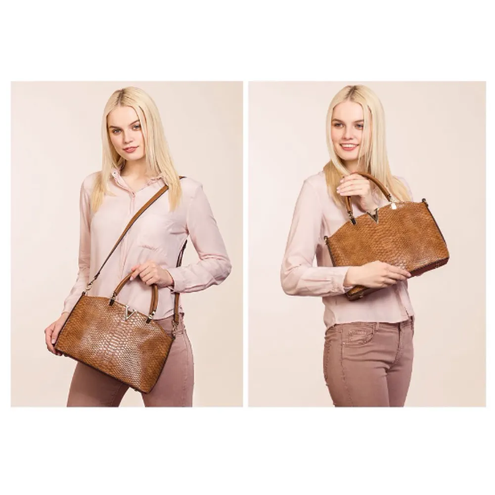 <bold>Satchel / Crossbody Bag  <br>Vegan-Leather