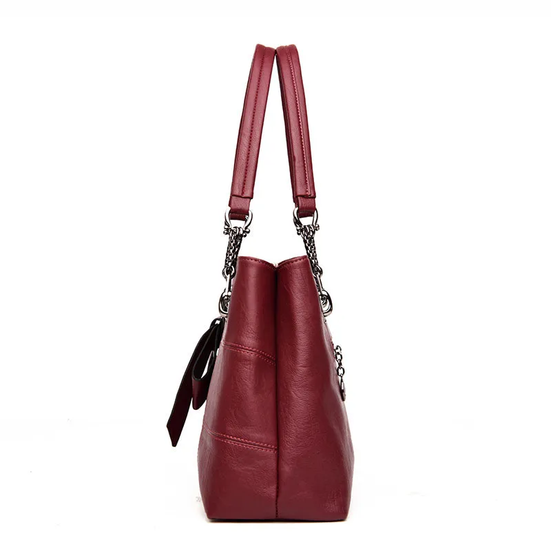 <bold>Satchel  / Tote  Bag <br>Genuine-Leather