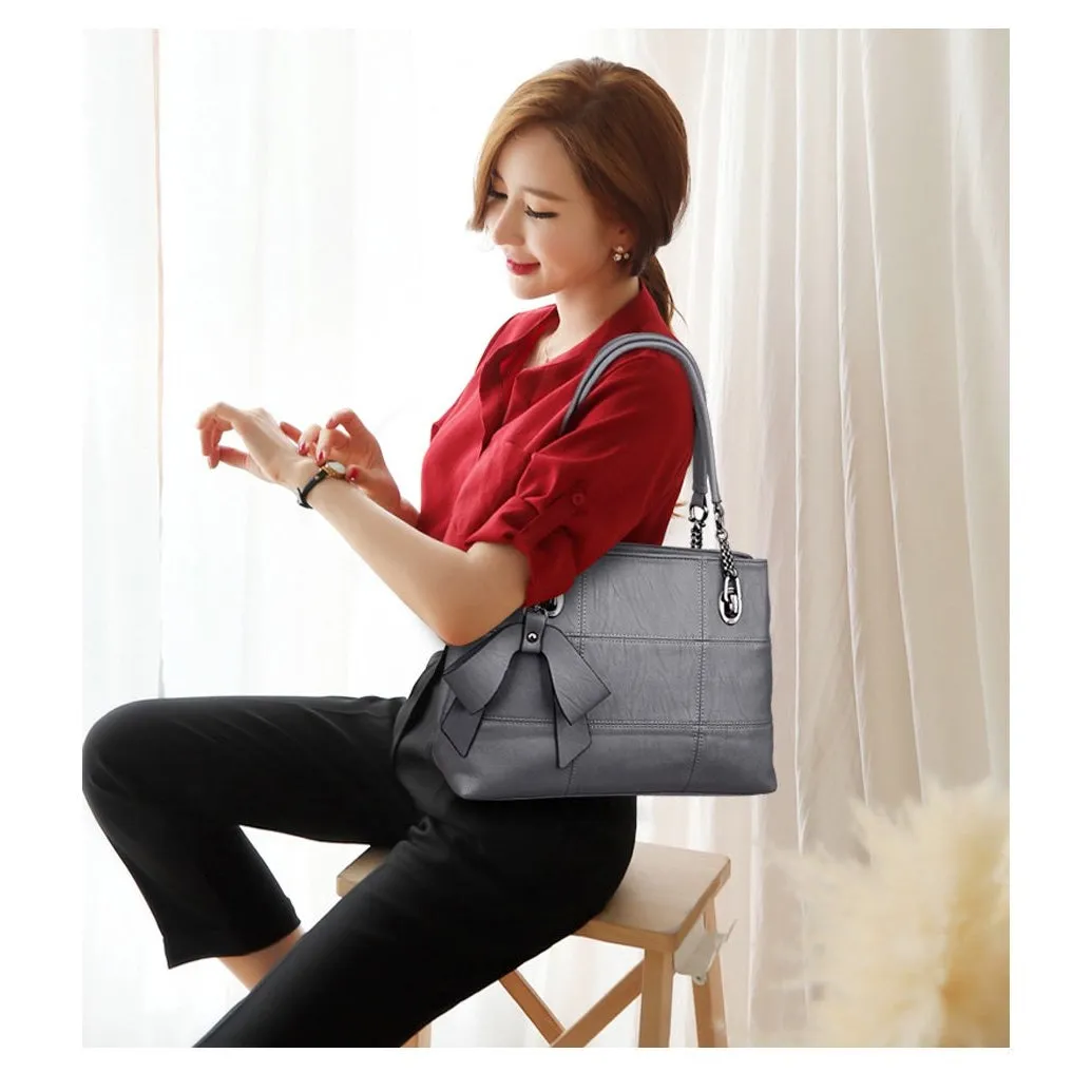 <bold>Satchel  / Tote  Bag <br>Genuine-Leather