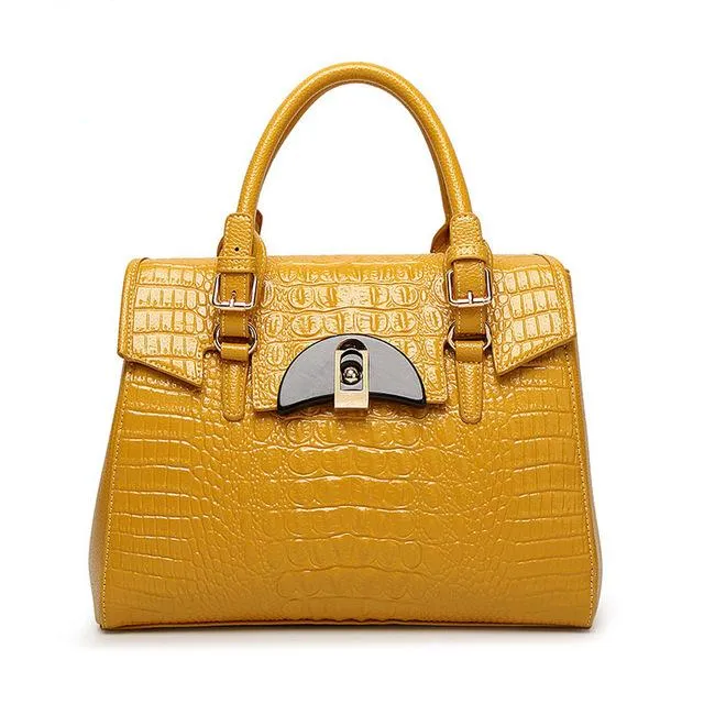 <bold>Top-Handle / Crossbody Bag <br>Genuine-Leather