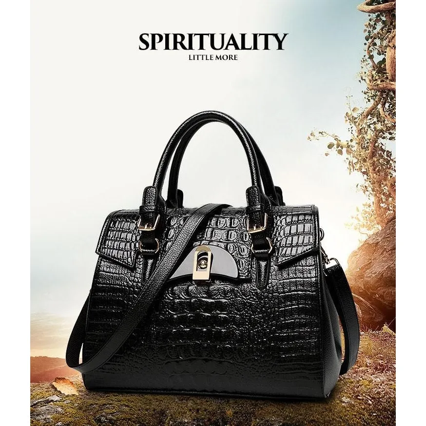 <bold>Top-Handle / Crossbody Bag <br>Genuine-Leather