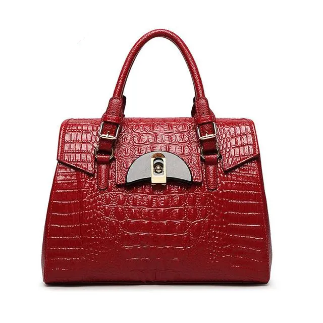 <bold>Top-Handle / Crossbody Bag <br>Genuine-Leather