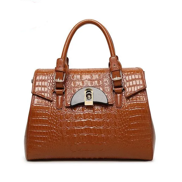 <bold>Top-Handle / Crossbody Bag <br>Genuine-Leather