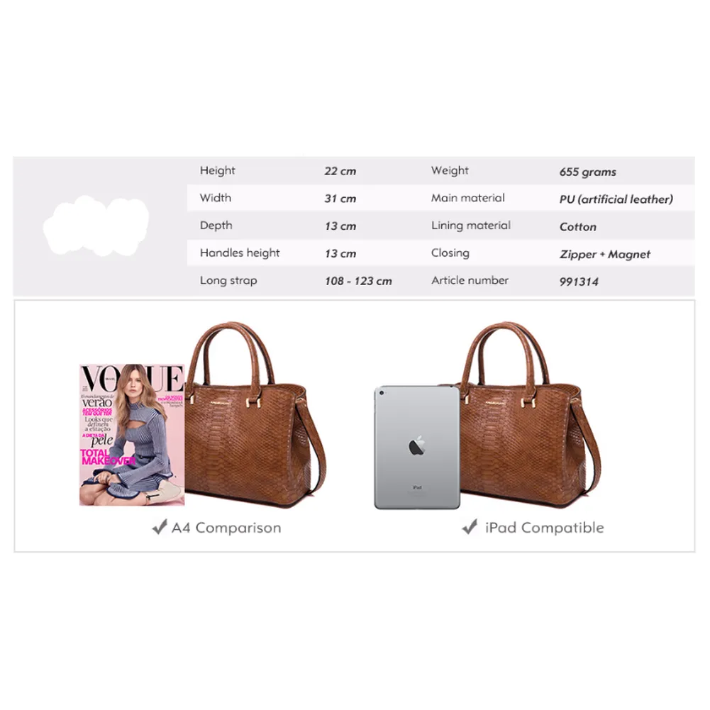 <bold>Top-Handle / Tote Bag <br>Vegan-Leather