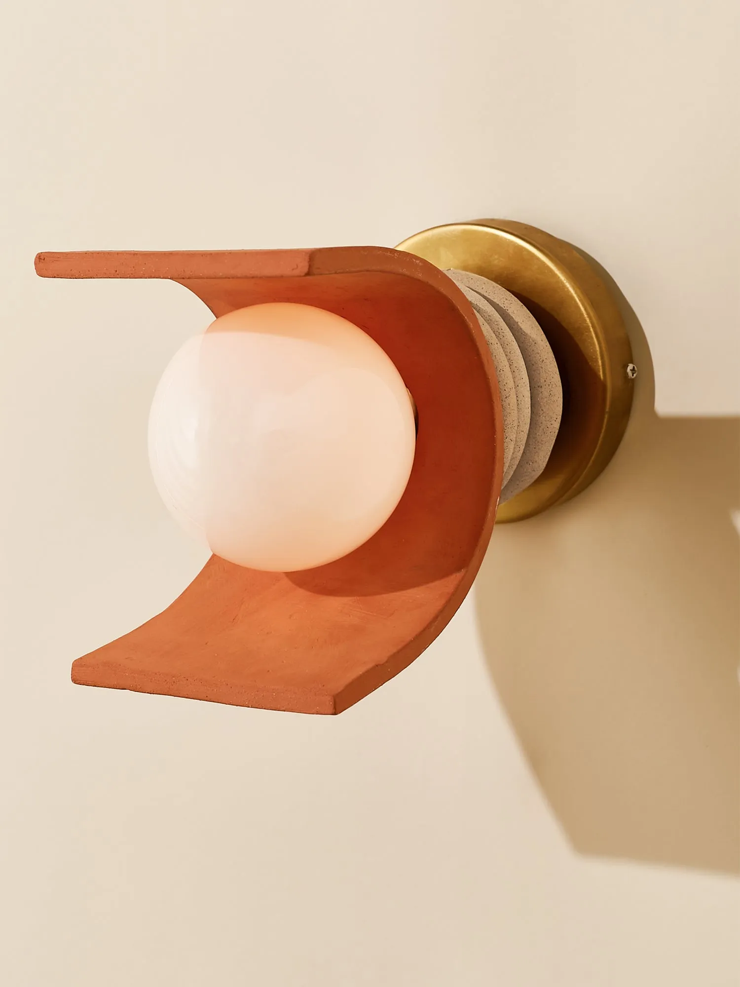 Lunar Sconce, Terracotta / Sand