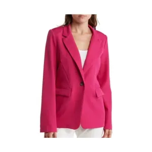 LUSH CASUAL NOTCH COLLAR BLAZER IN FUCHSIA Size Medium NWT