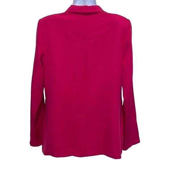 LUSH CASUAL NOTCH COLLAR BLAZER IN FUCHSIA Size Medium NWT