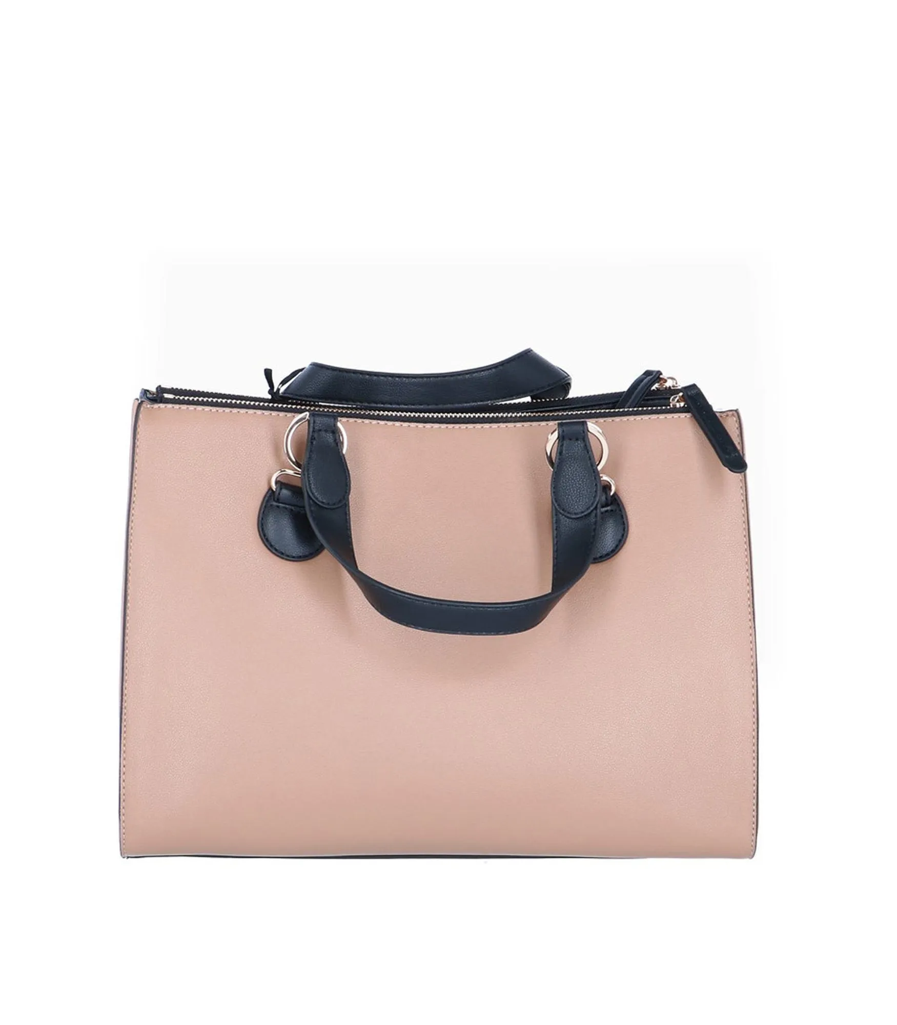 M Double Zip Satchel - Nero/Nuez/Reptil
