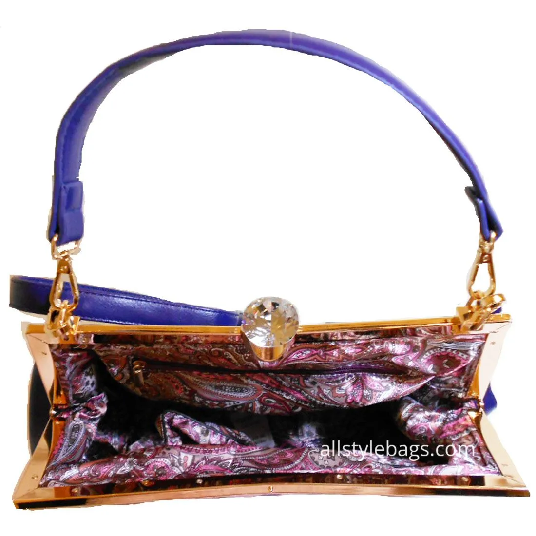 Magazine image evening clutch satchel shoulder bag red cover photo rhinestone