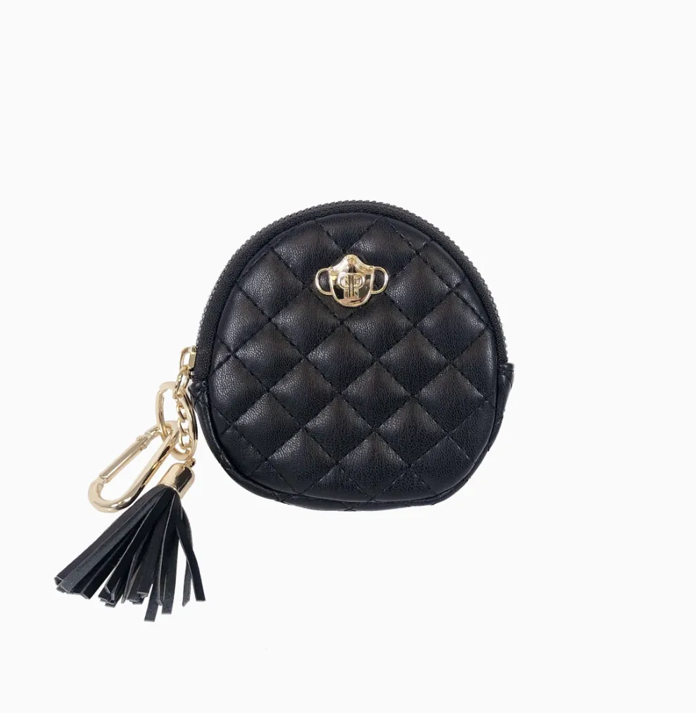 Mask Holder in Quilted Vegan Leather