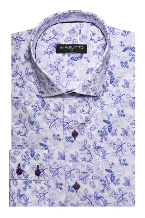 MASUTTO PERLA/06 LONG SLEEVE BUTTON DOWN SHIRT