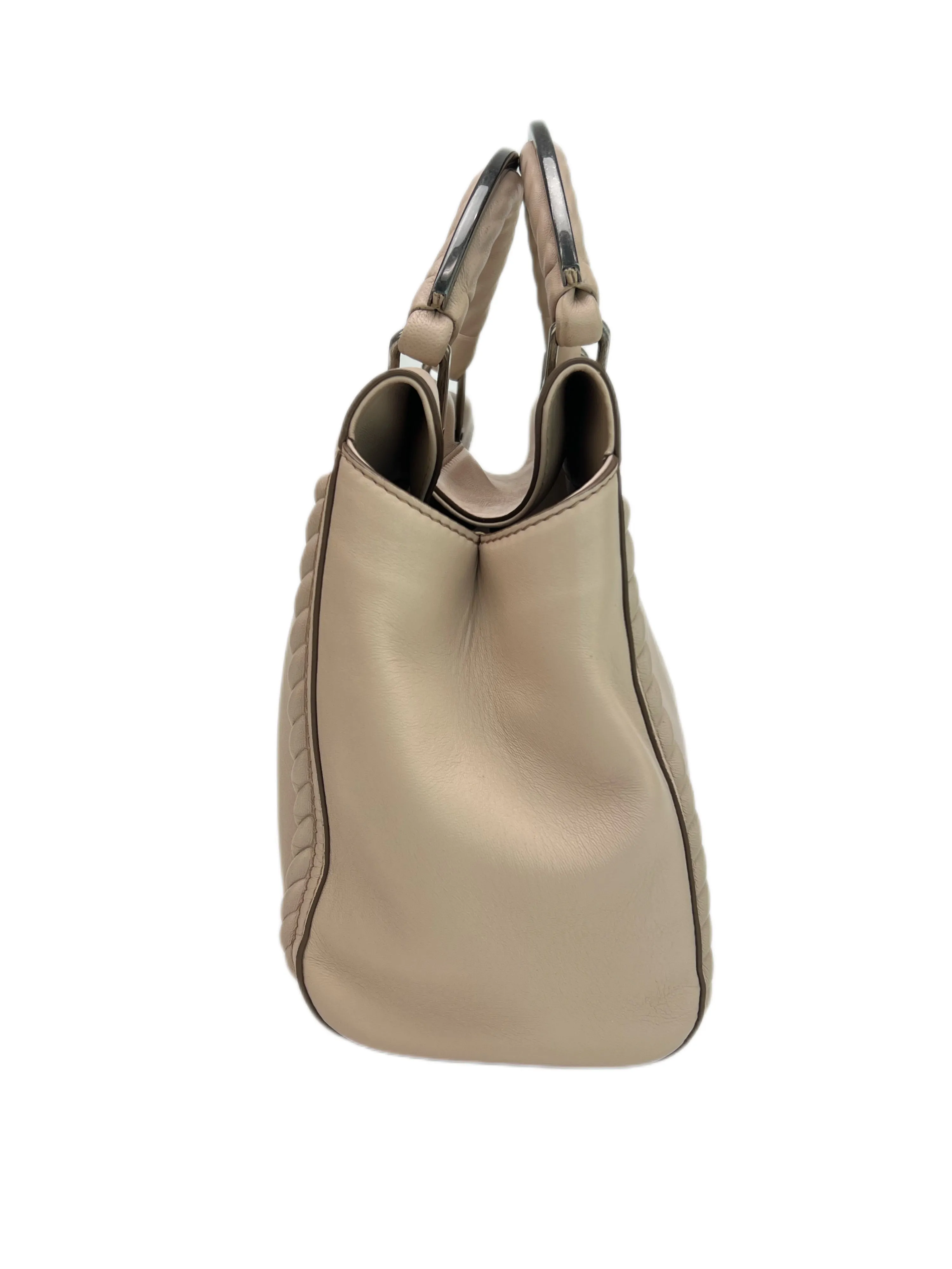 Max Mara Women's Powder Shled1S Lamb Leather 9x11x5 Handbag NWT