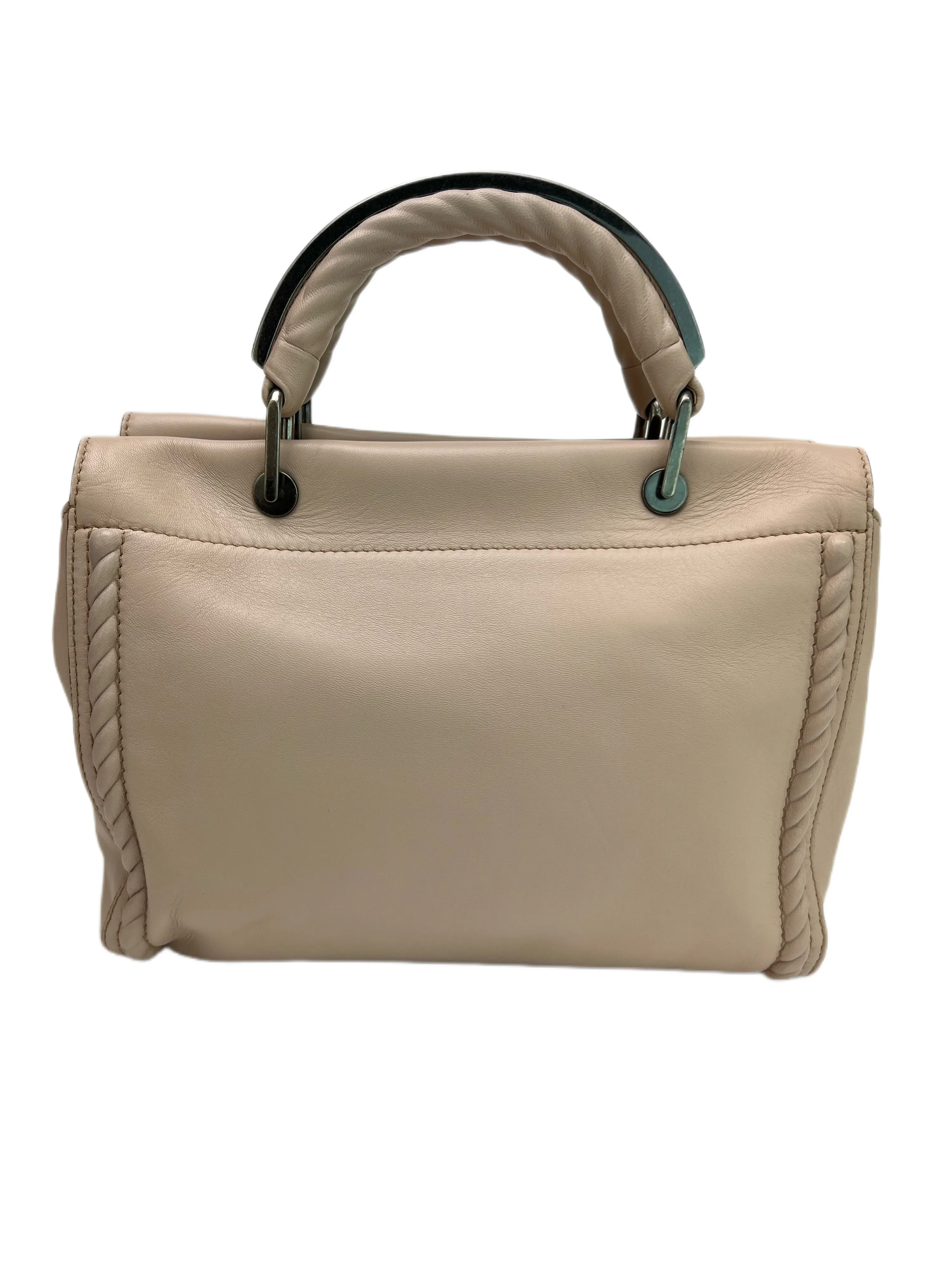 Max Mara Women's Powder Shled1S Lamb Leather 9x11x5 Handbag NWT
