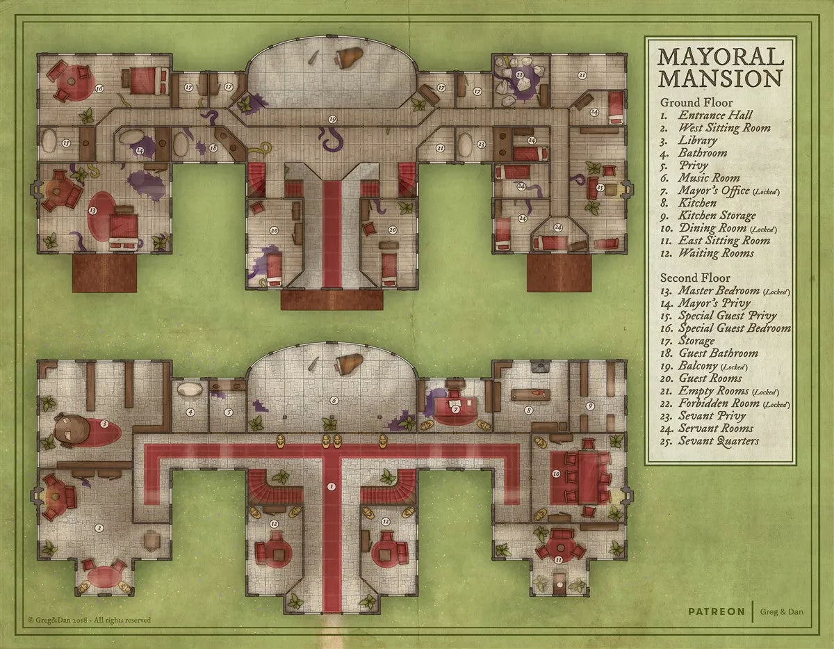 Mayoral Mansion Fantasy Map