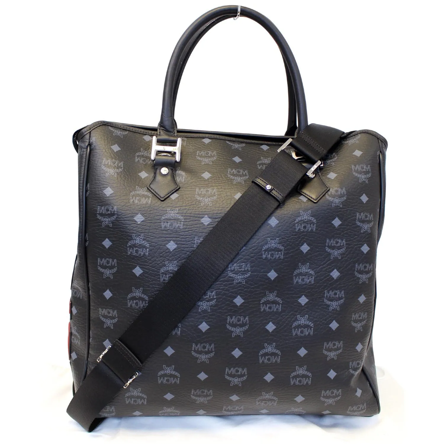 MCM Princess Lion Visetos Satchel Crossbody Bag Black - Last Call