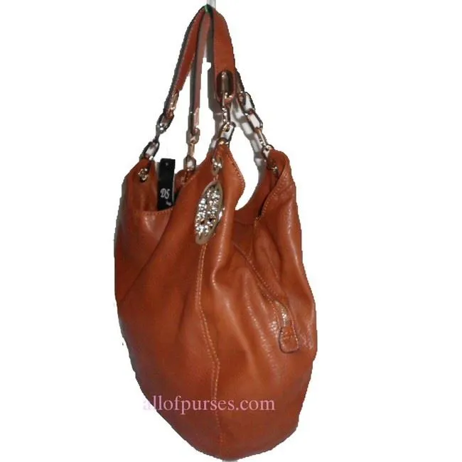 medallion Chain Satchel Hobo Bag Handbag Pink Designer inspired Fuchsia