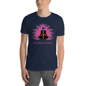 Meditation T Shirt Navy Meditation Heals T Shirt Pyramid Meditation T Shirt for Men