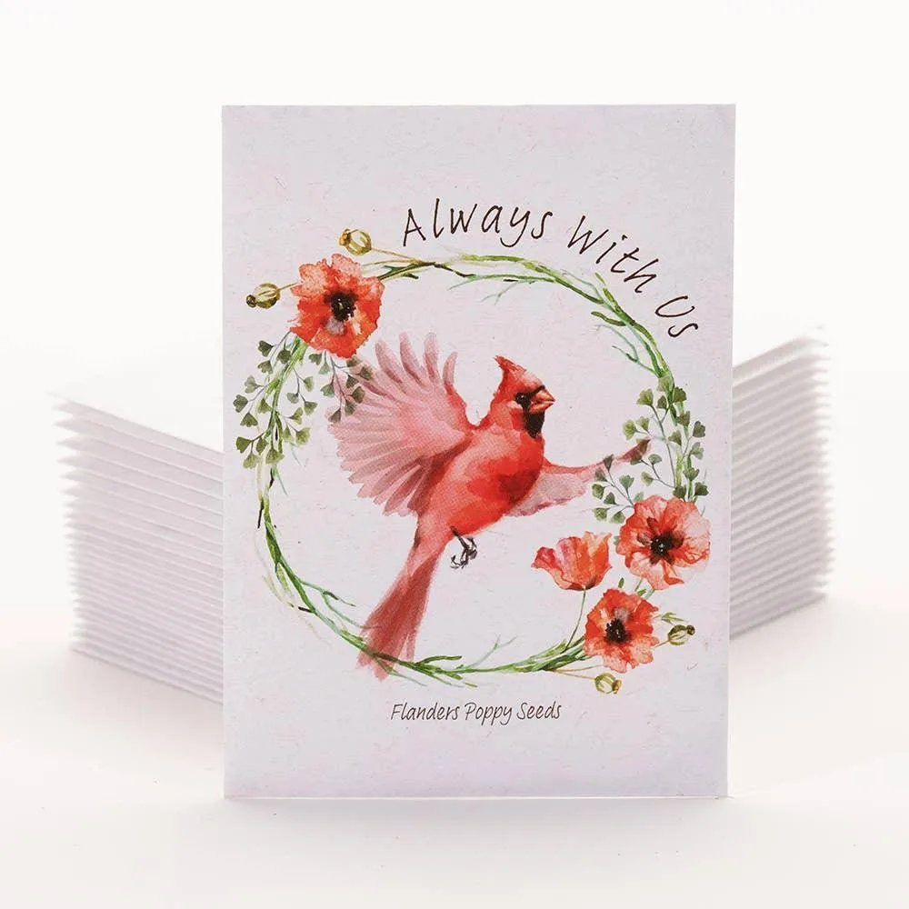 Memorial Cardinal - Flanders Poppy Seed Packet