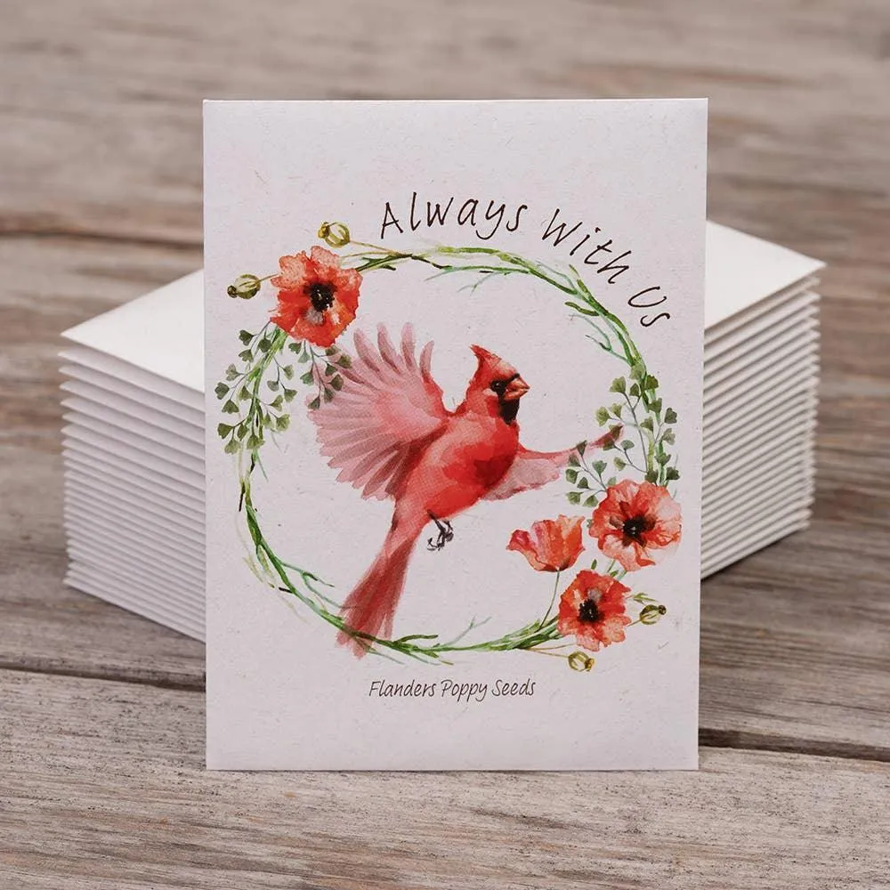 Memorial Cardinal - Flanders Poppy Seed Packet