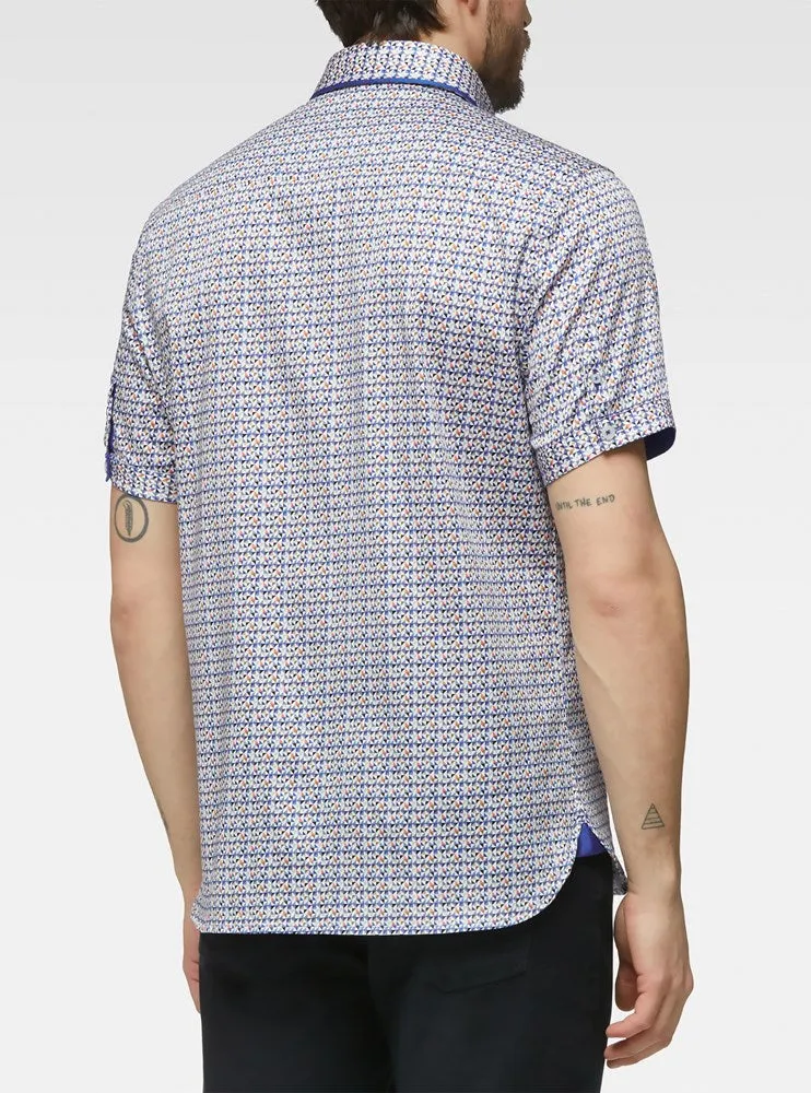 Men's casual short sleeve stretch shirt