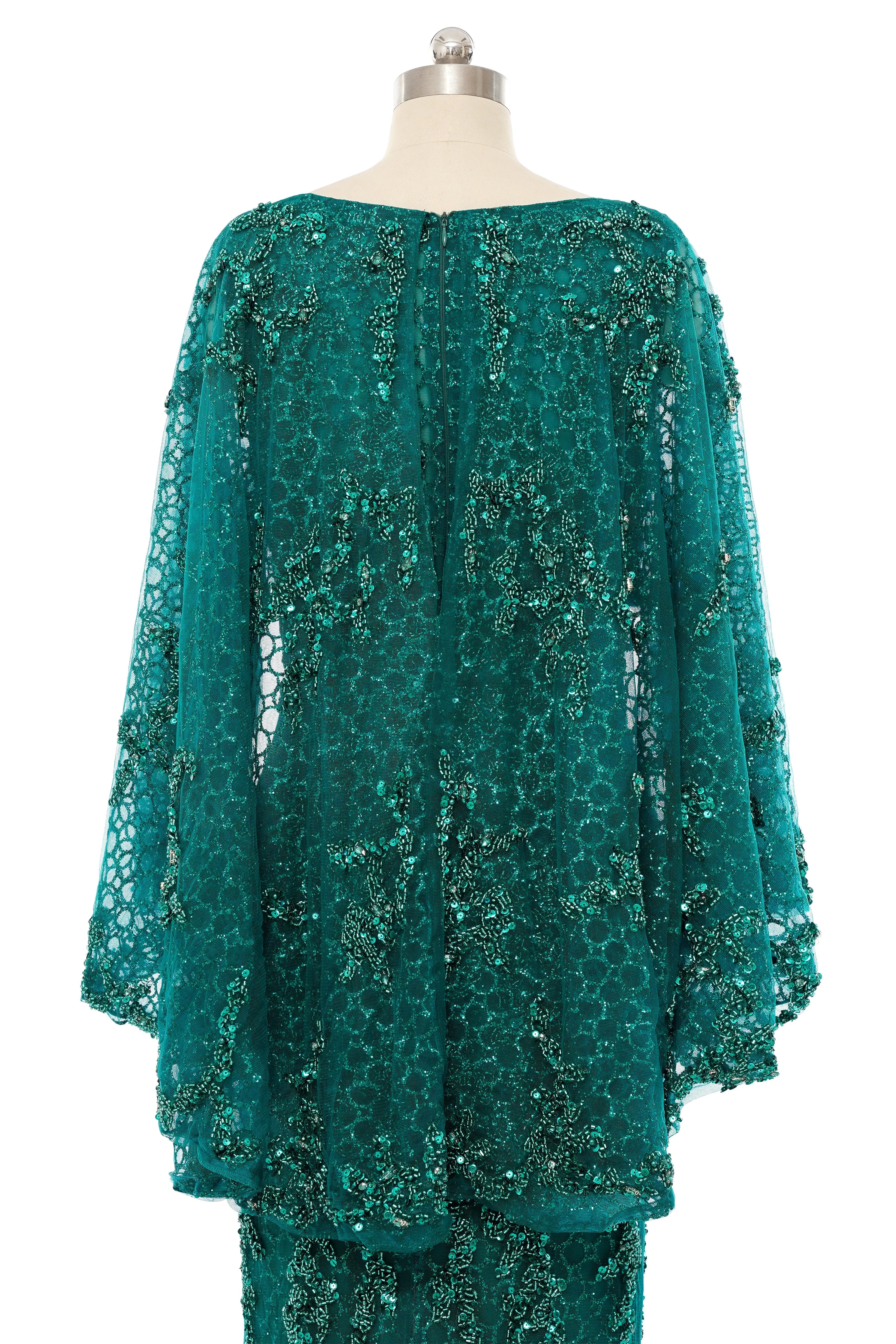 Mermaid Round Floor-length Long Sleeve Sequined Beading Gorgeous Prom Dresses