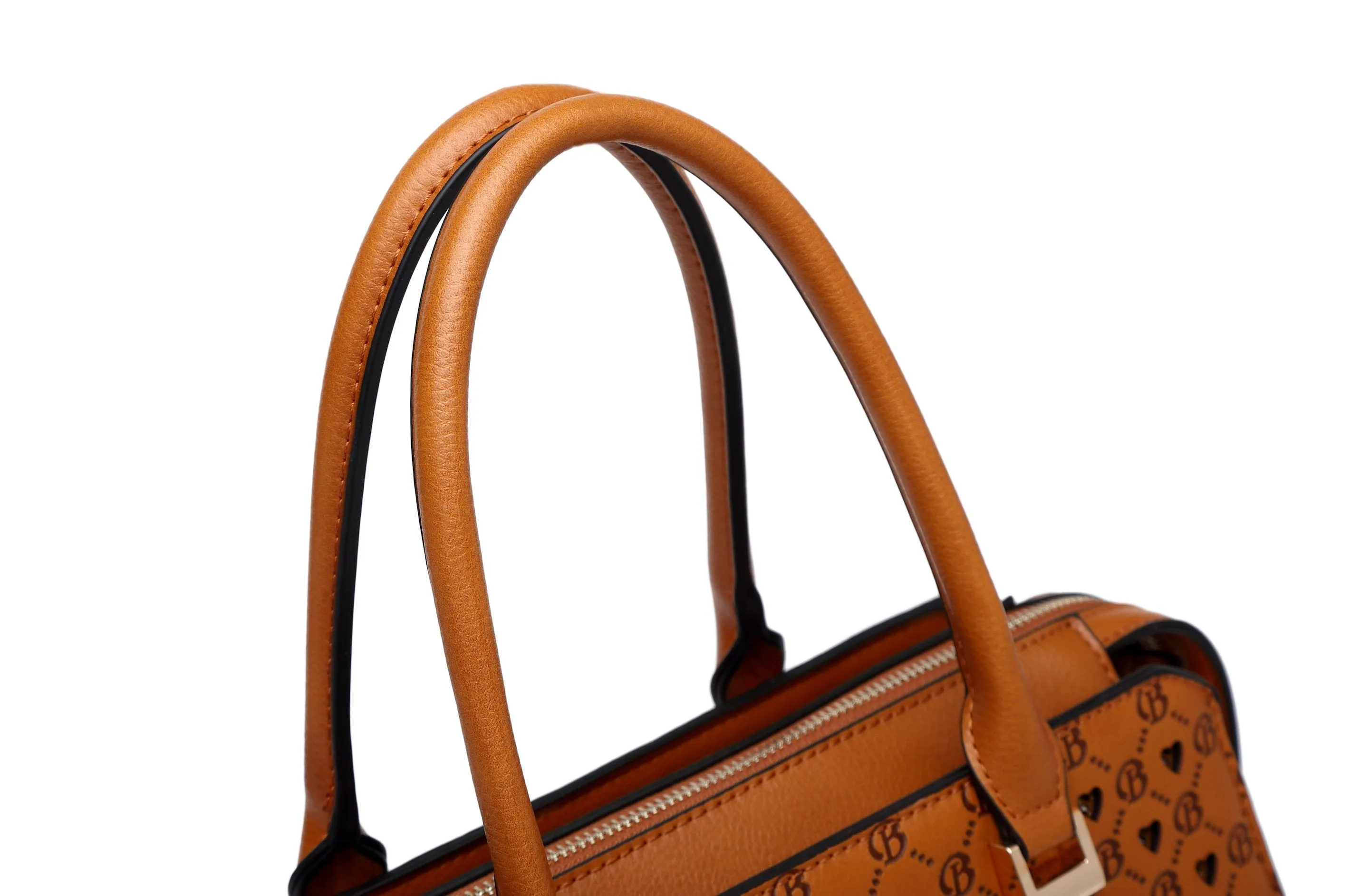 Millionaire Double Layer Crystal Engraved Matte Satchel [RO3258]