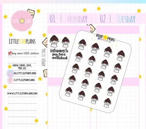 Mimi Audiobook, Podcast Planner Stickers (M158)