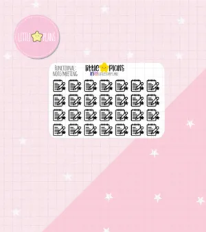 Mini Sheets - Functional Meeting Notes, School Assignment, Notes Planner Stickers