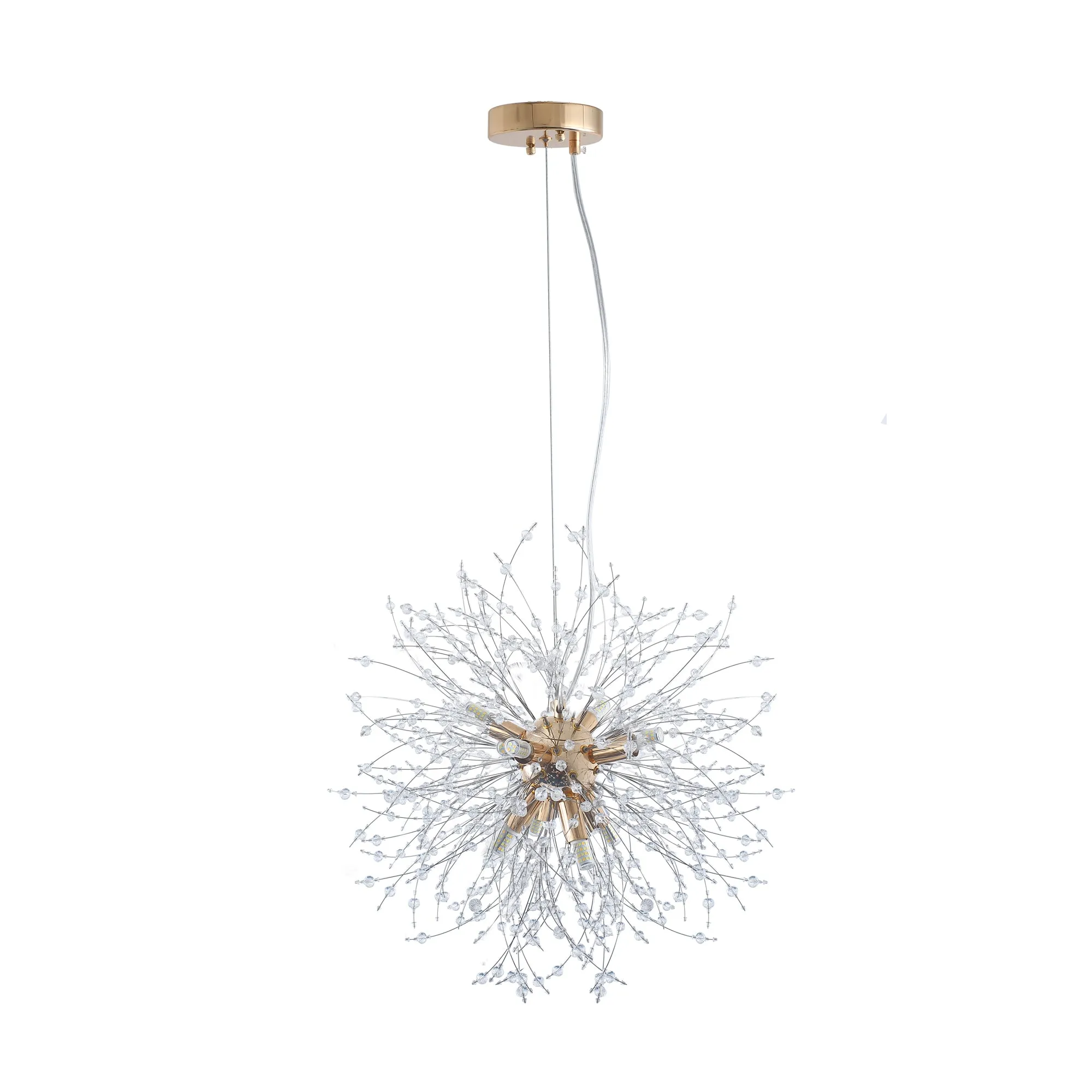 Misty Valley Modern American Multi-Particle Spherical Crystal Chandelier -8 Bulbs -G9 lamp holder