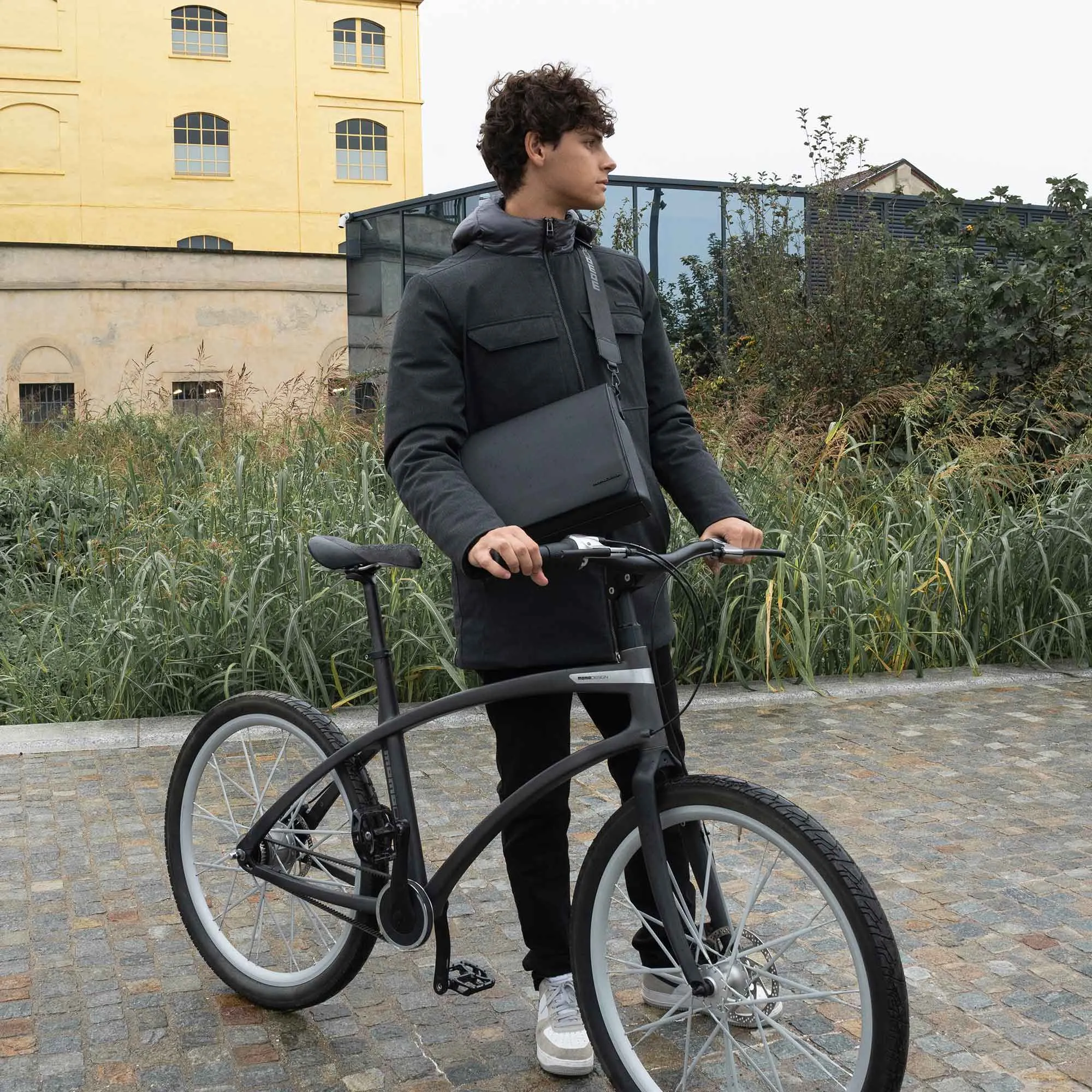 Momodesign Borsa messenger work saffiano nera