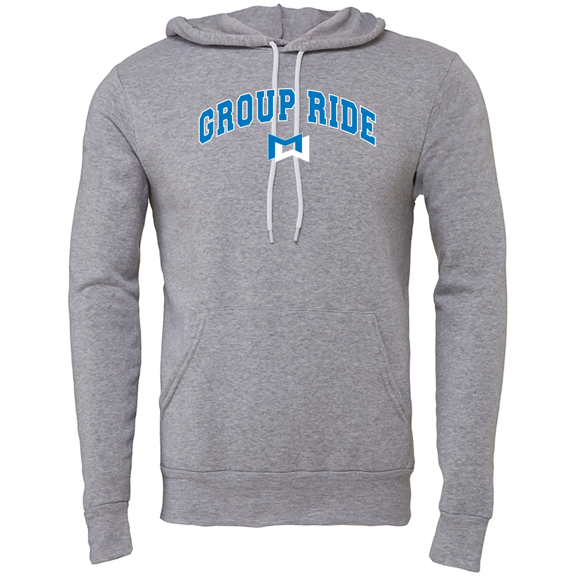 MOSSA Unisex Bella   Canvas Hoodie (grey) - Group Ride Collegiate Logo