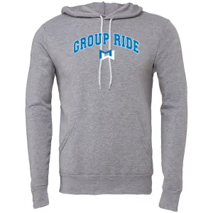 MOSSA Unisex Bella   Canvas Hoodie (grey) - Group Ride Collegiate Logo