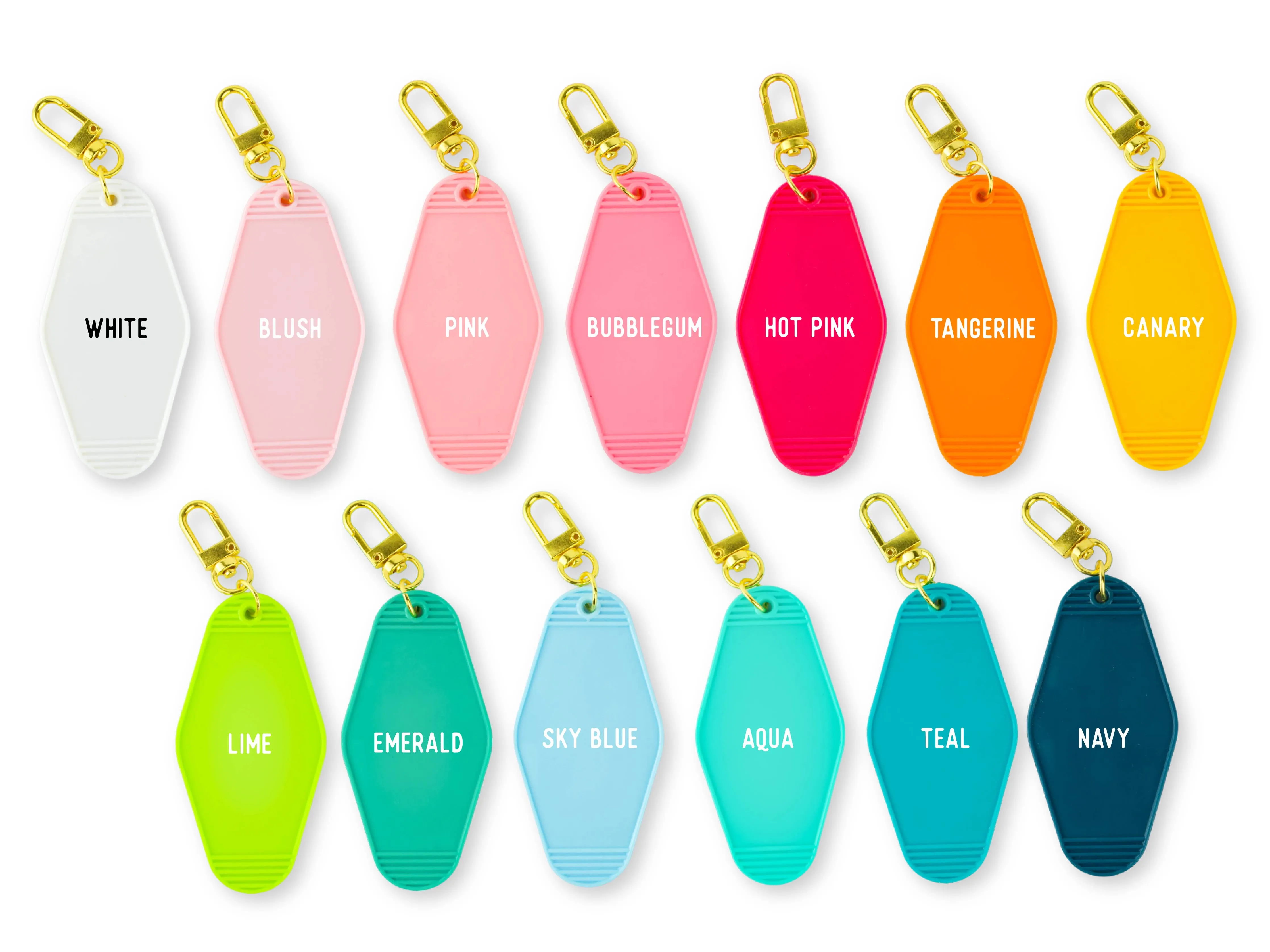 Motel Keychain Tangerine | Always Stay Positive