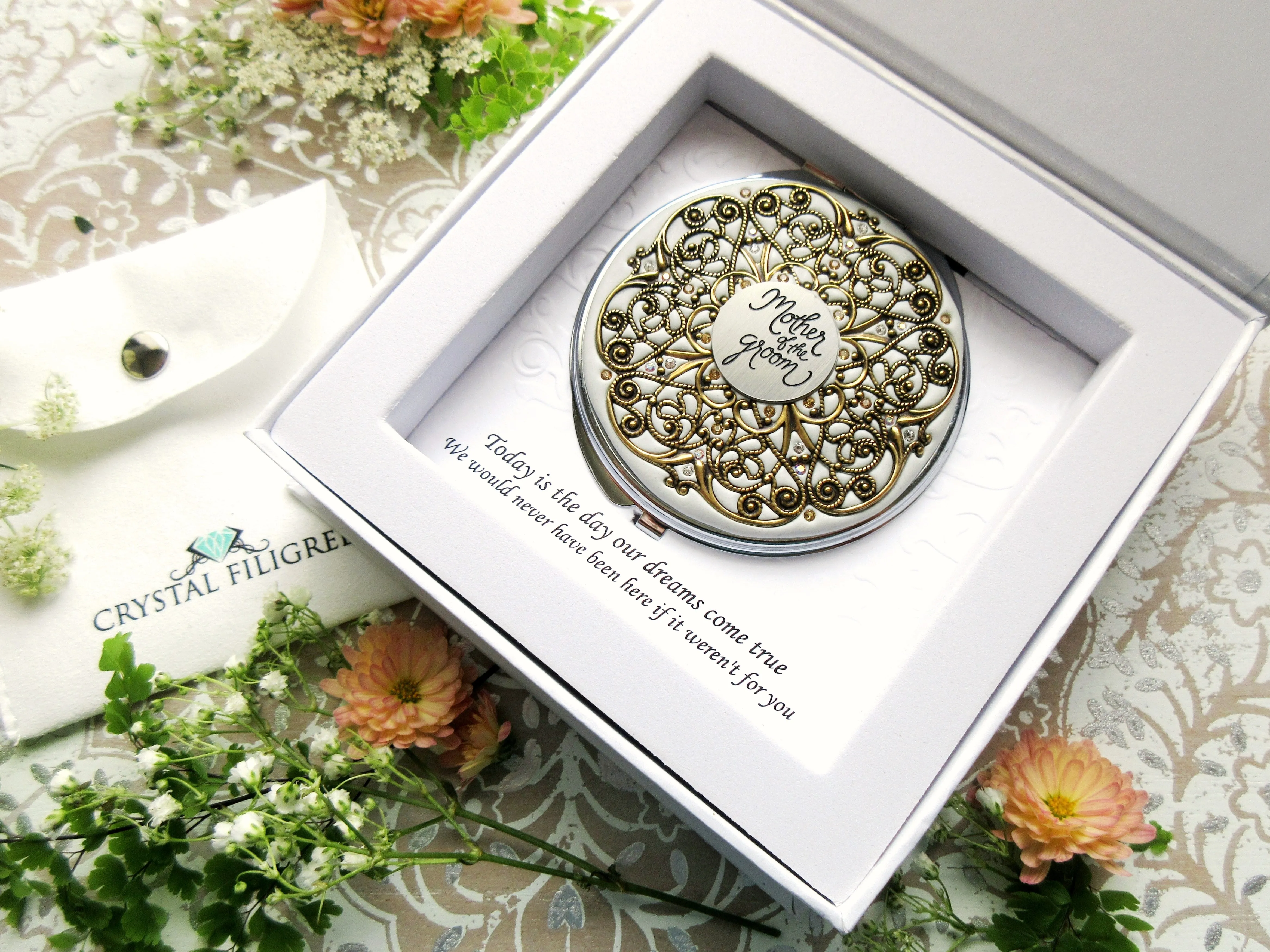 Mother of the Groom Vintage Compact Mirror