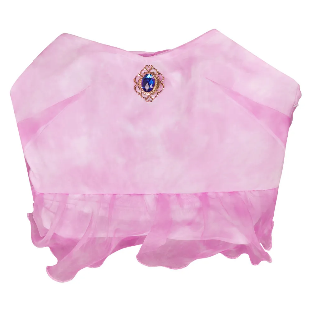 Movie The Super Mario Bros Princess Peach Cosplay Costume Pink Short Dress Outfits Halloween Carnival Suit
