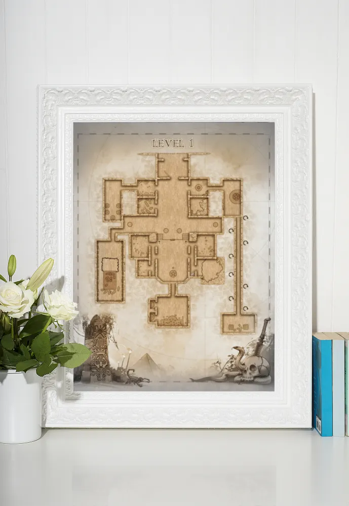 Mummy Bride Level 1 Map Gallery Canvas Art Print