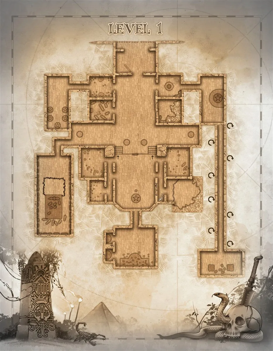 Mummy Bride Level 1 Map Gallery Canvas Art Print