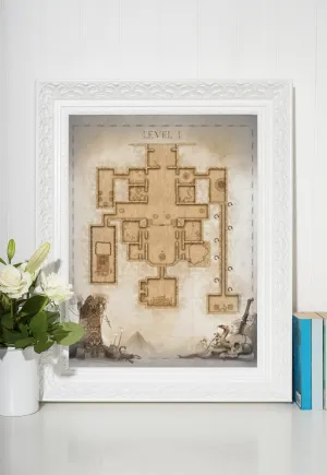 Mummy Bride Level 1 Map Gallery Canvas Art Print