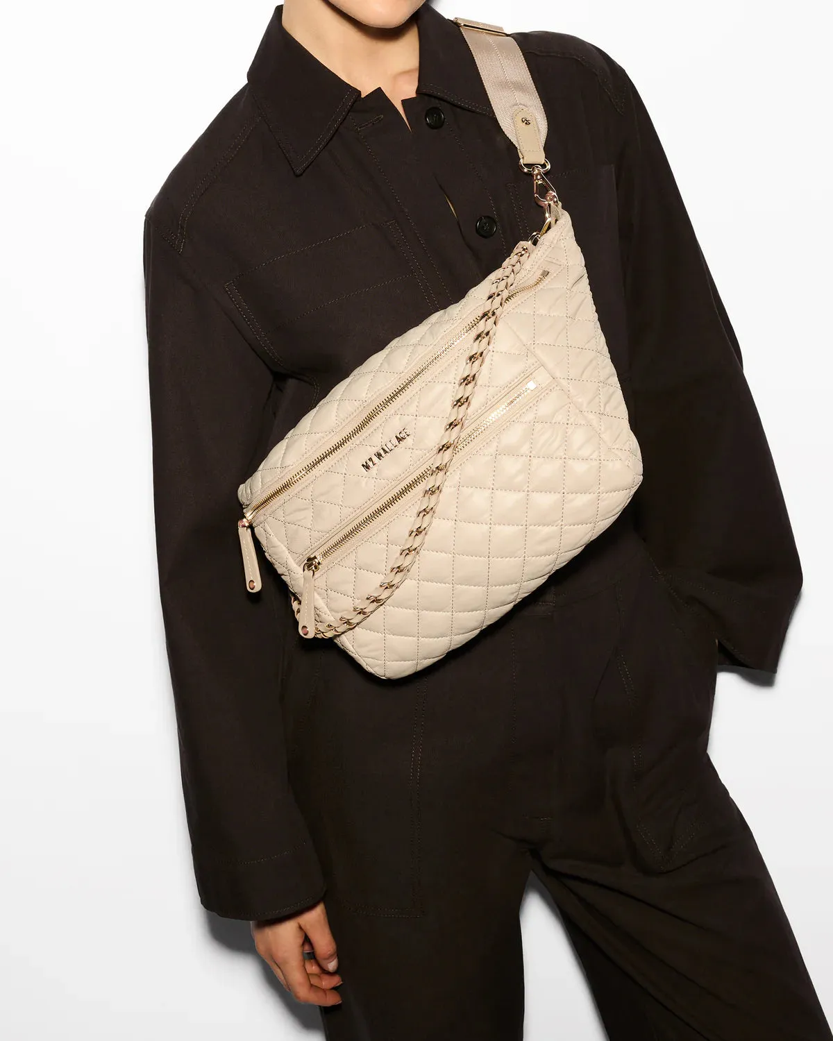 MZ Wallace - Crosby Crossbody Sling (Buff)