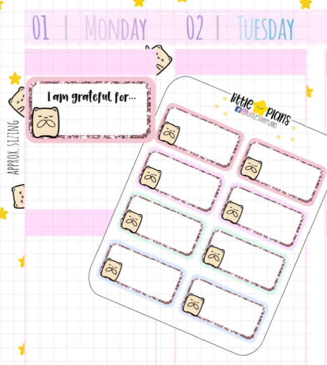 Neku Functional Praying, Thankful, Hopeful Planner Stickers (N44)