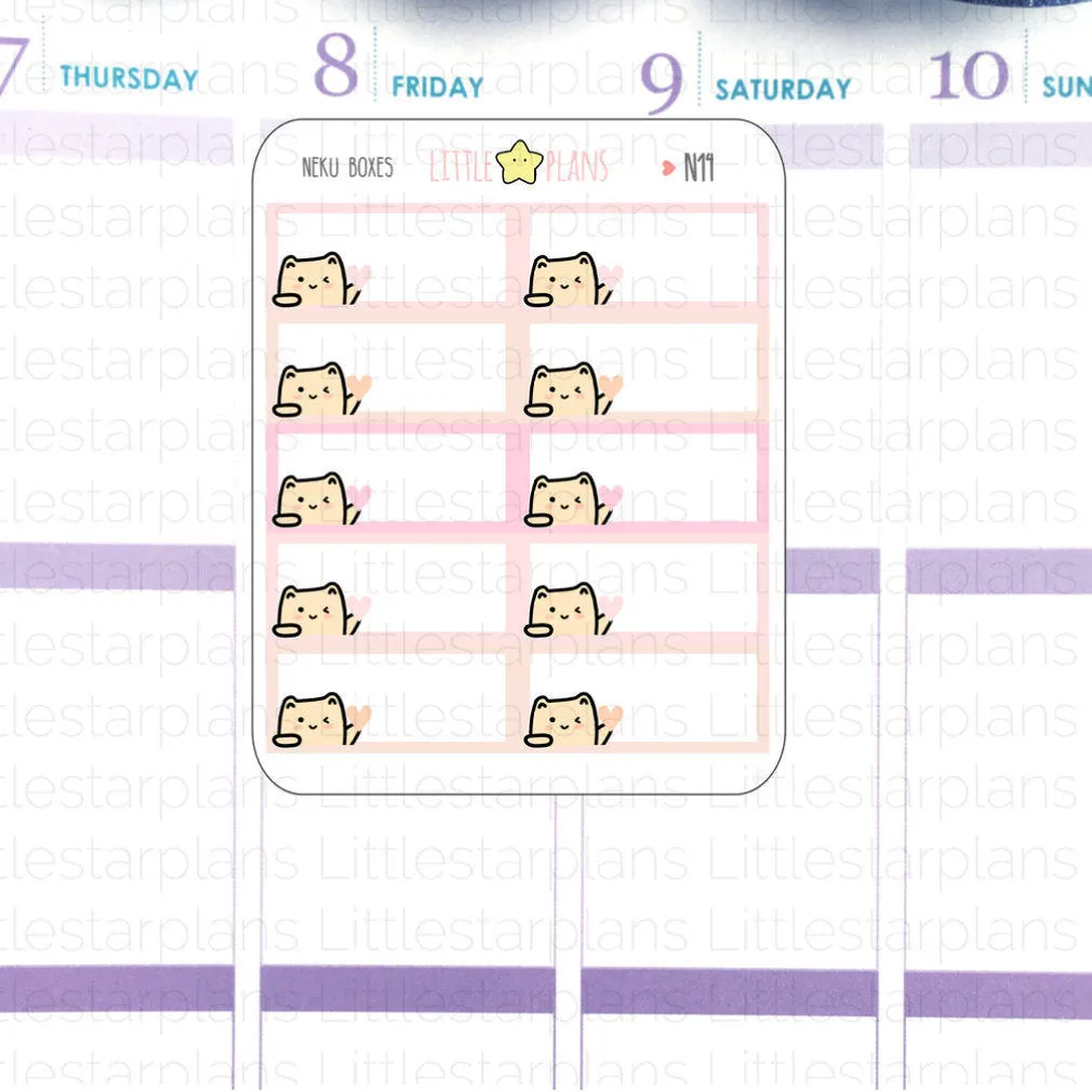 Neku - Quater Boxes in pink, orange and beige